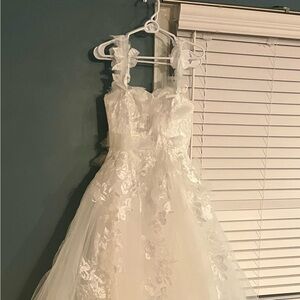 Elegant White Floral Gown